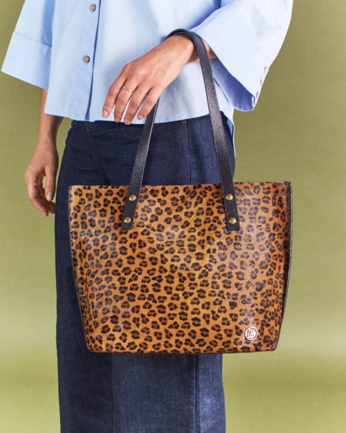 Bolso de Hombro en Cuero - Ref. B-1617 Miel Print