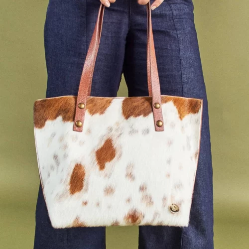 Bolso de Hombro en Cuero - Ref. B-1617 Pelo Cafe