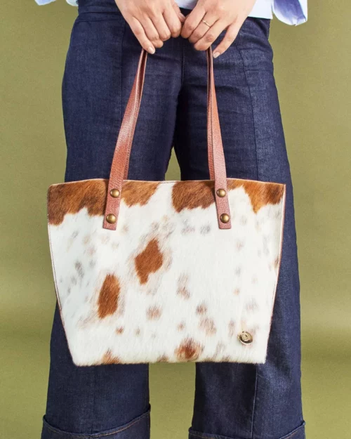Bolso de Hombro en Cuero - Ref. B-1617 Pelo Cafe