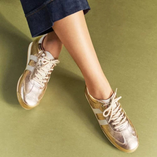 Tenis en Cuero - Ref. Z-3273 Dorado